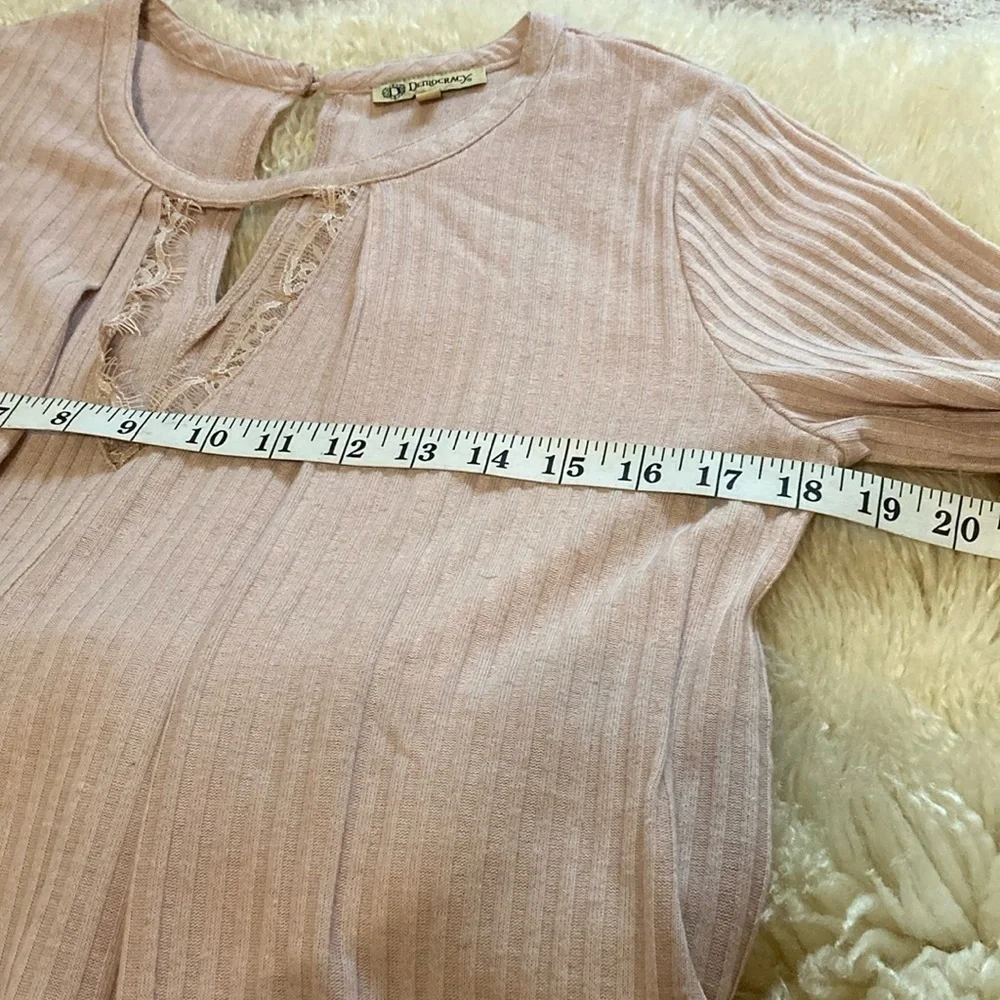 Democracy crochet bell sleeve top
